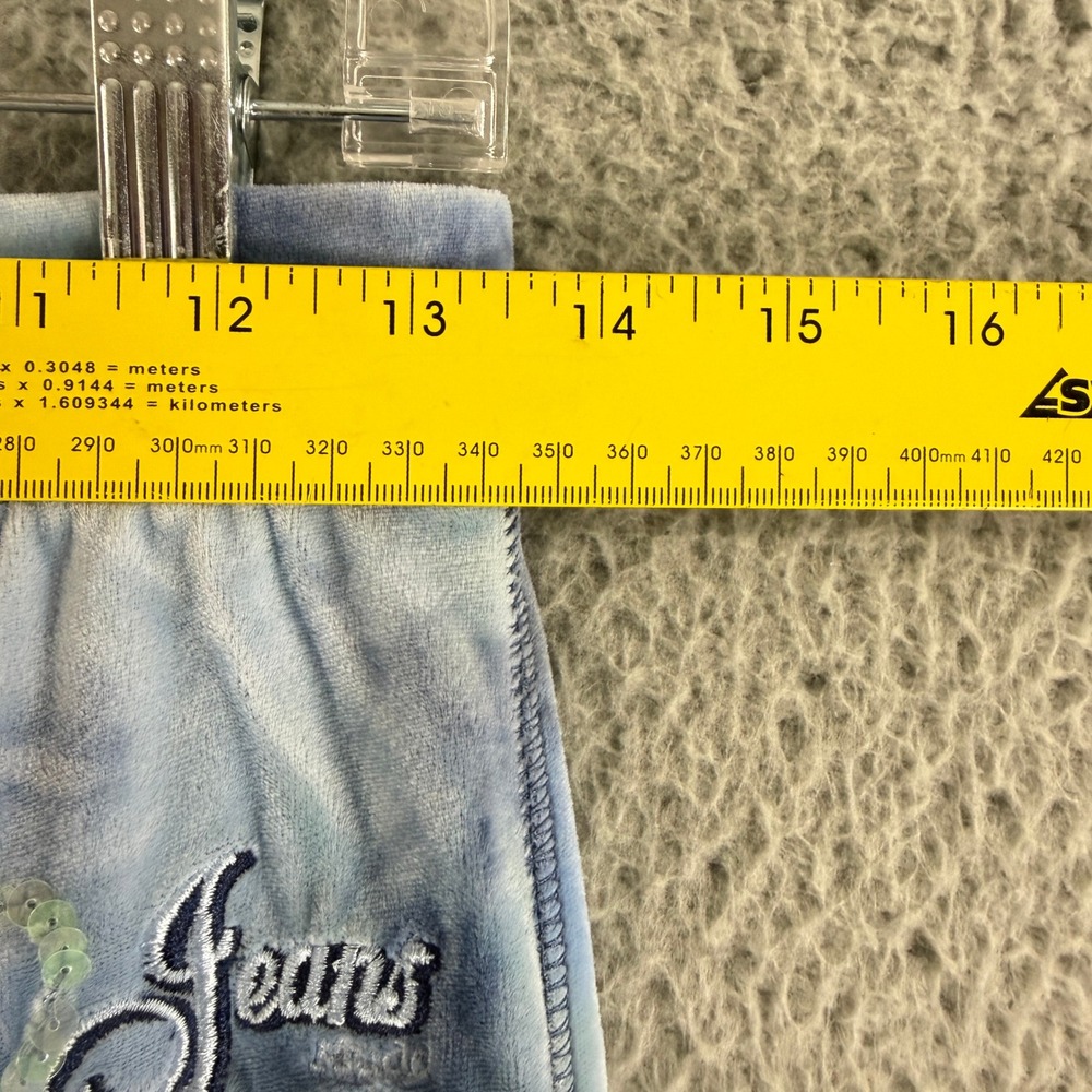 Mudd Velour Lounge Set Kids 14‎ Blue Tie Dye Vintage Y2K Wide Leg Drawstring - Picture 5 of 15